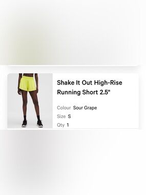 Shake It Out High-Rise Running Short 2.5" - sour grape